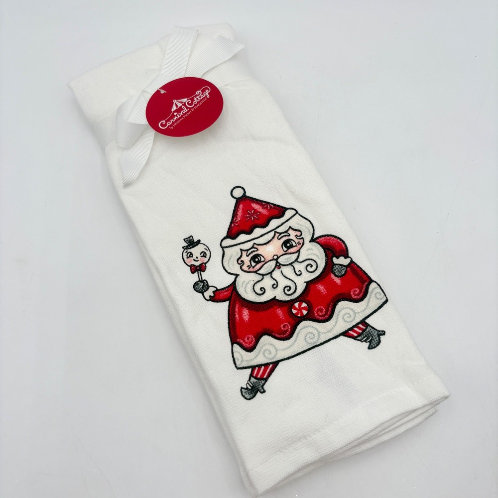 Carnival‎ Cottage by Johanna Parker Christmas Santa Claus Kitchen Towel Set of 2